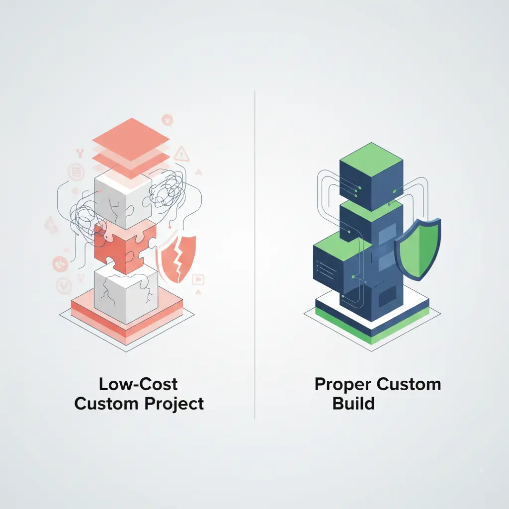 چرا سایت&zwnj;های اختصاصی ارزان (۳۰ تا ۴۰ میلیون) معمولاً شکست می&zwnj;خورند؟