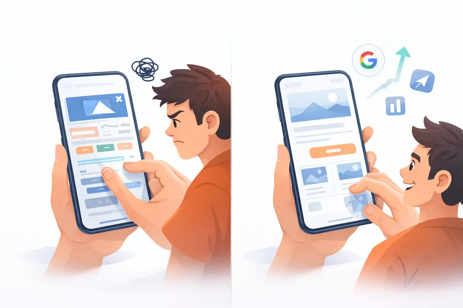 سایت روی موبایل بد نمایش داده می&zwnj;شود