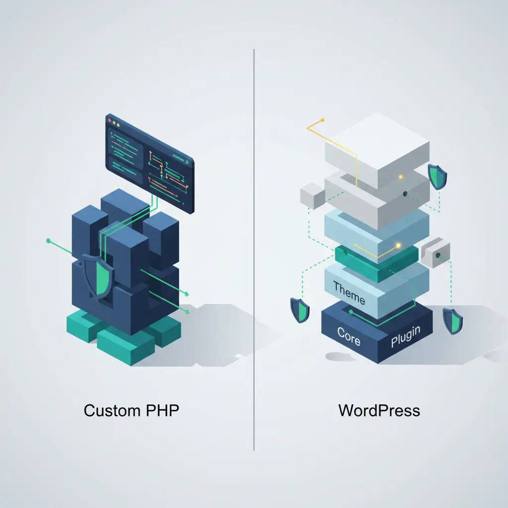 طراحی سایت اختصاصی PHP یعنی چه و چه فرقی با وردپرس دارد؟