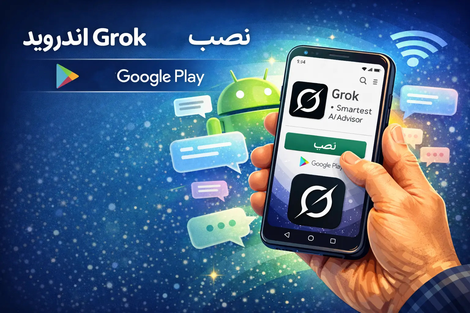 نصب گروک برای گوشی اندروید 