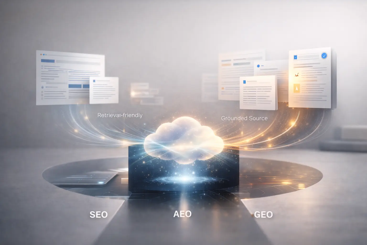 تفاوت GEO با SEO و AEO تفاوت GEO با SEO و AEO (با مدل ذهنی درست)